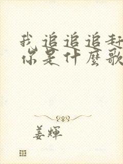 我追追追赶不上你是什么歌封面