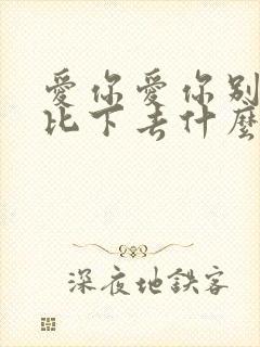 爱你爱你别把我比下去什么歌词