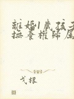 离婚1岁孩子的抚养权归属问题