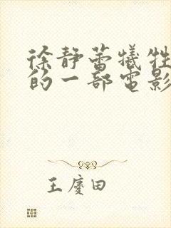 徐静蕾牺牲最大的一部电影封面