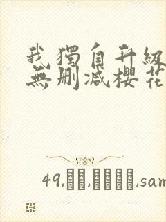 我独自升级动漫无删减樱花封面