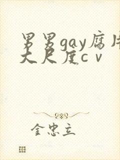 男男gay腐片大尺度cⅴ