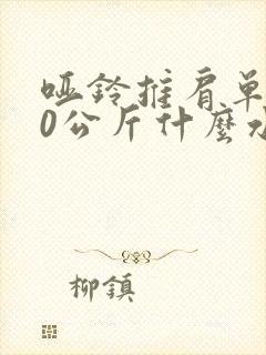 哑铃推肩单边30公斤什么水平