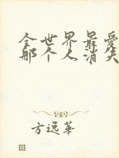 全世界最爱我的那个人消失了免费阅读