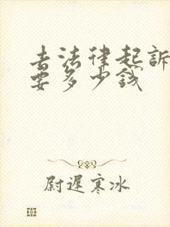 去法律起诉离婚要多少钱封面