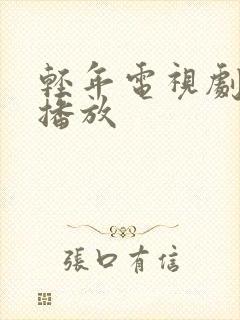 轻年电视剧在线播放封面