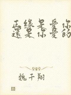 正缘是爱你的人还是你爱的人