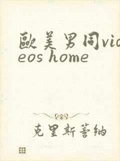 欧美男同videos home