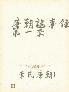 唐朝诡事录高清第一季