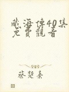 藏海传40集全免费观看