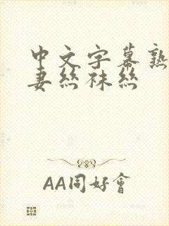 中文字幕熟女人妻丝袜丝