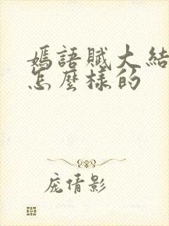 嫣语赋大结局是怎么样的