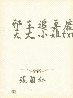 邪王追妻废材逆天大小姐txt下载