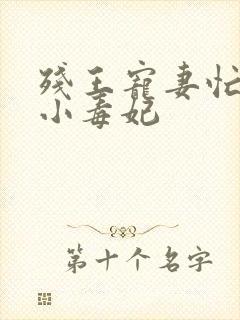 残王宠妻忙逆天小毒妃