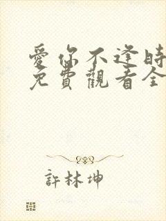 爱你不逢时短剧免费观看全集高清