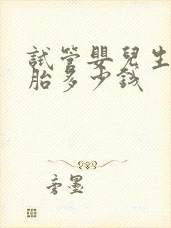 试管婴儿生双胞胎多少钱