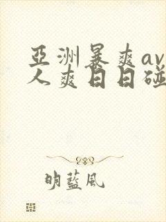 亚洲暴爽av人人爽日日碰封面