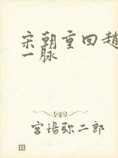 宋朝重回赵匡胤一脉