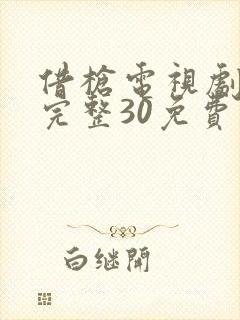 借枪电视剧全集完整30免费观看