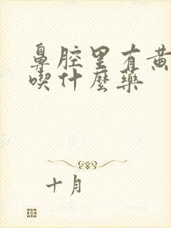 鼻腔里有黄鼻涕吃什么药