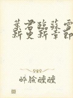 叶君临苏雪儿最新更新章节列表