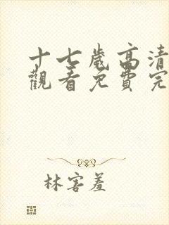 十七岁高清在线观看免费完整版