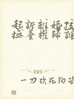 起诉离婚孩子的抚养权归谁封面