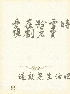 爱在粉雪时光电视剧免费