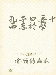 孔子曰吾十有五而志于学封面