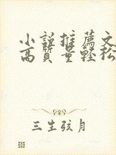 小说推荐文笔好高质量轻松封面