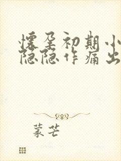 怀孕初期小腹部隐隐作痛出血