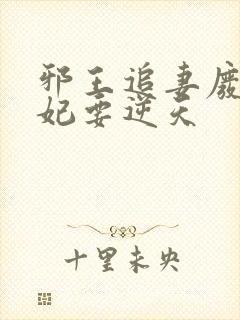 邪王追妻废材狂妃要逆天封面