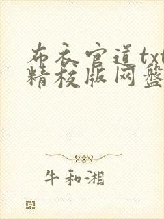 布衣官道txt精校版网盘