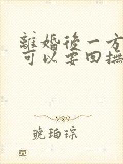 离婚后一方再婚可以要回抚养权吗