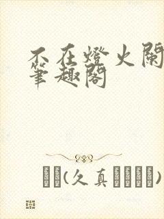不在灯火阑珊处笔趣阁