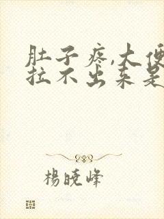 肚子疼,大便又拉不出来是什么原因