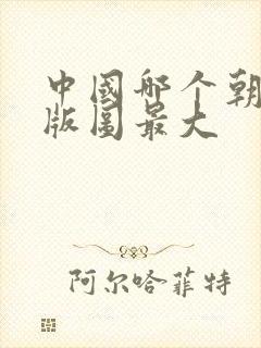 中国哪个朝代的版图最大