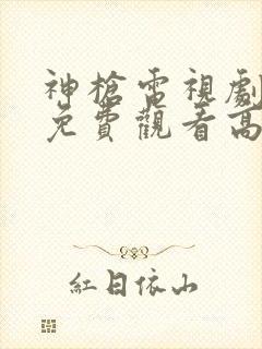 神枪电视剧全集免费观看高清完整版