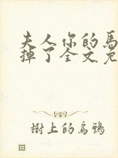 夫人你的马甲又掉了全文免费阅读