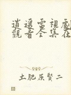 逍遥电视剧免费观看全集在线播放下载