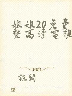 姐姐20免费完整高清电视剧在线看