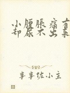 小腹胀痛有尿意却尿不出来