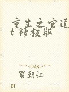 重生之官道txt 精校版