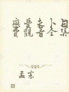 恋爱未卜日剧免费观看全集