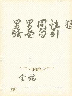 男男同性 猛操骚受勾引