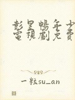 彭昱畅年少有为电视剧免费观看完