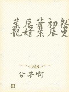 叶辰萧初然上门龙婿叶辰更新