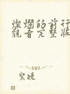 灿烂的前行免费观看完整版高清