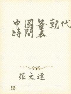 中国各朝代顺序时间表