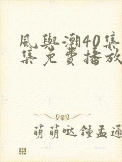 风与潮40集全集免费播放电视剧